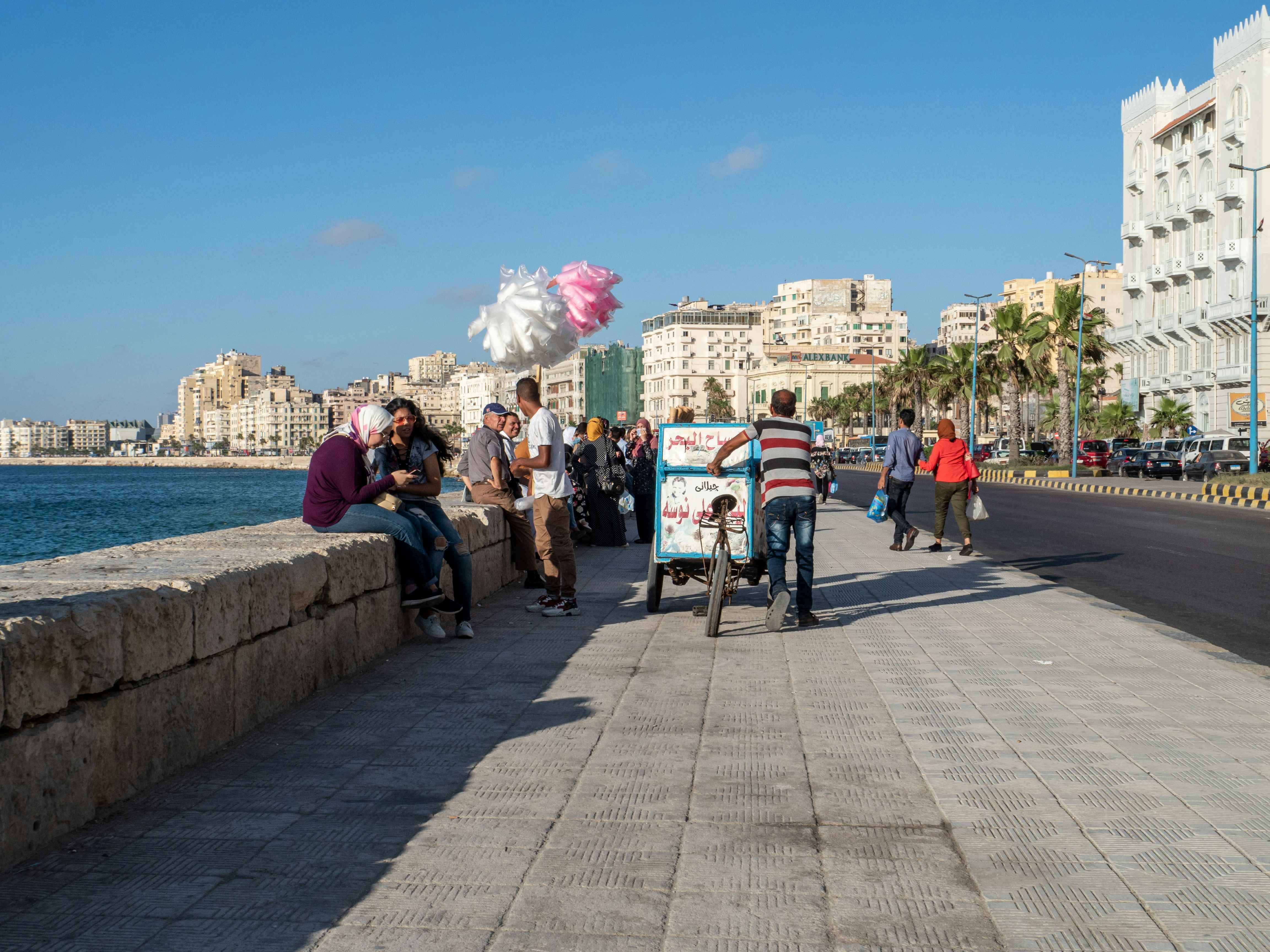 Alexandria Corniche Mediterranean seaside promenade Egypt