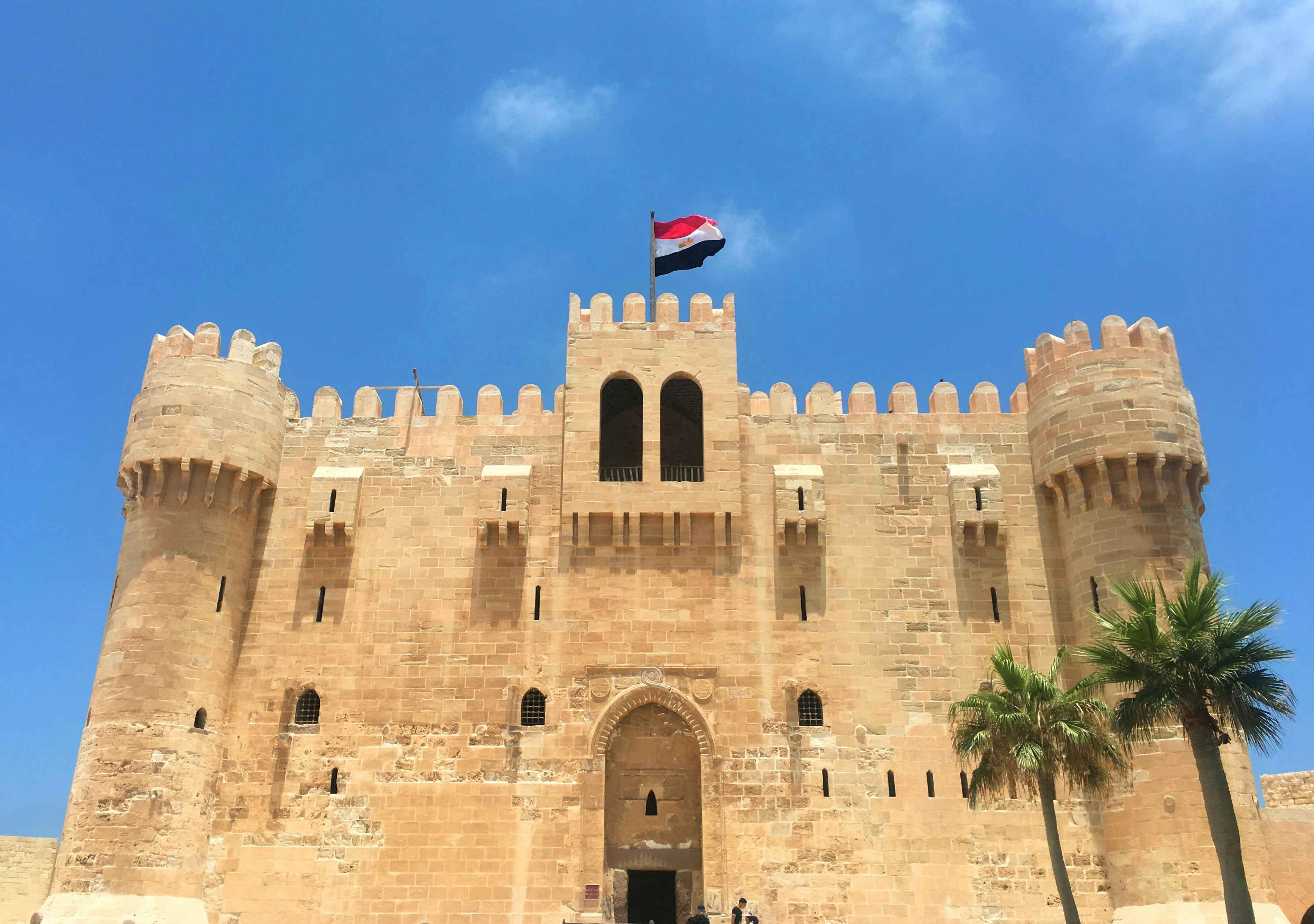 Citadel of Qaitbay Alexandria fortress on Mediterranean Sea